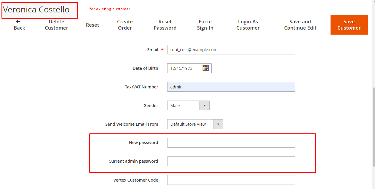 New Password Field New Password Field
