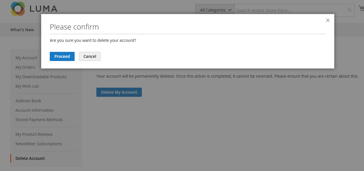 Confirmation Popup Confirmation Popup