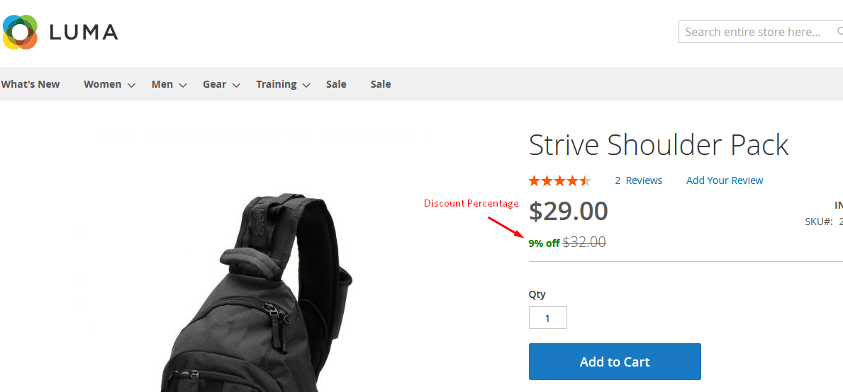 Show Discount Percentage