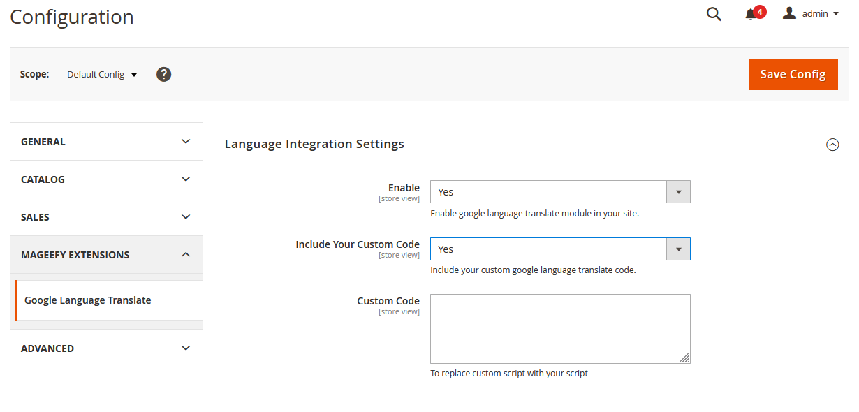 Admin Configuration Admin Configuration