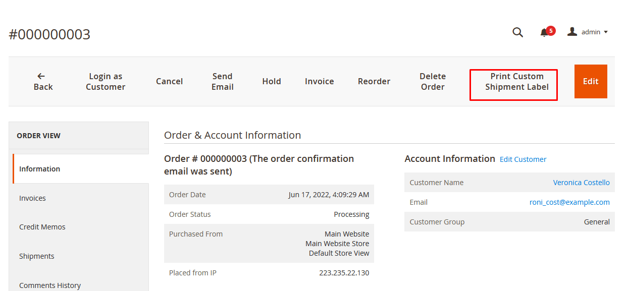 Custom Shipping Label Button Custom Shipping Label Button