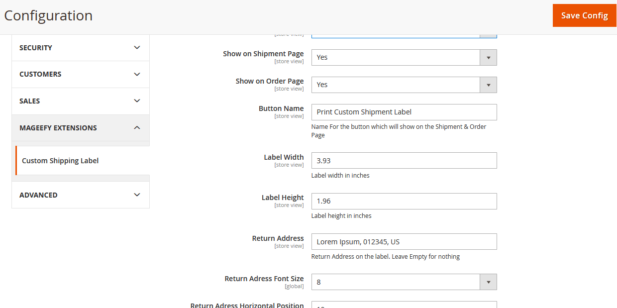General Configuration General Configuration
