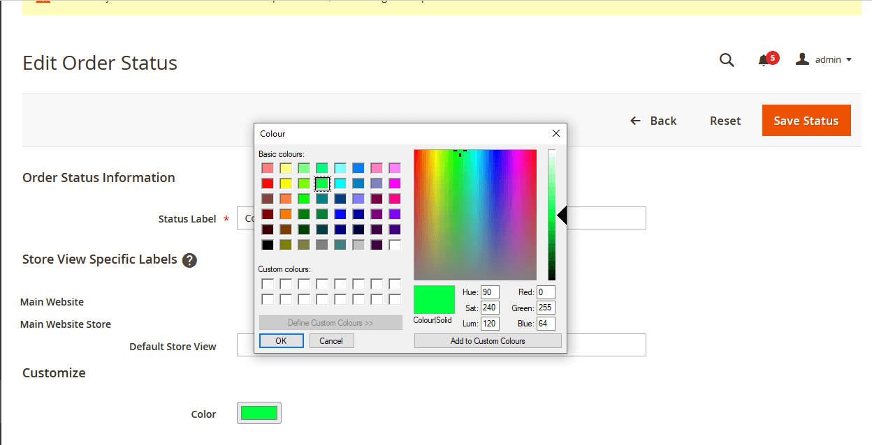 Color Picker Option Color Picker Option