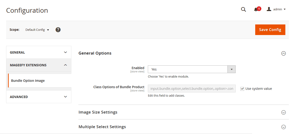 Module General Configuration Module General Configuration