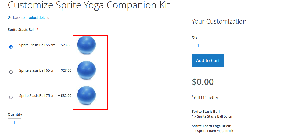 PDP Radio Button Option PDP Radio Button Option