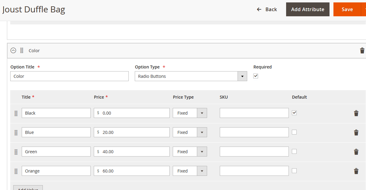 Custom Option Radio Button Custom Option Radio Button