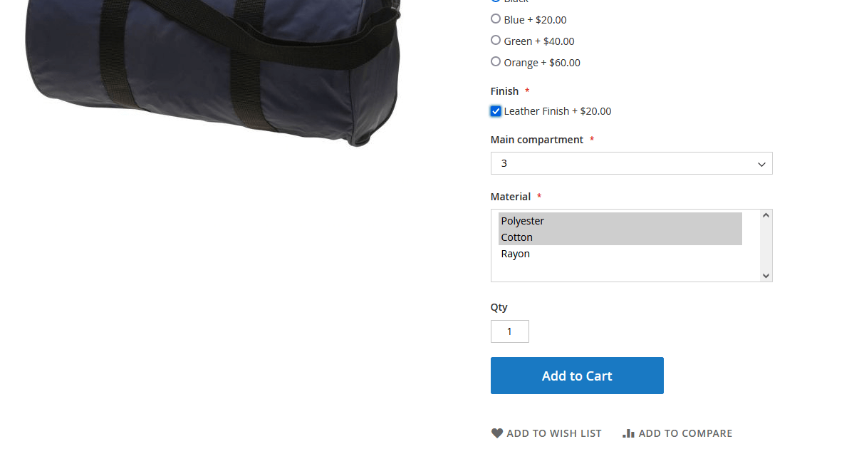 Frontend Custom Option Preselect Frontend Custom Option Preselect