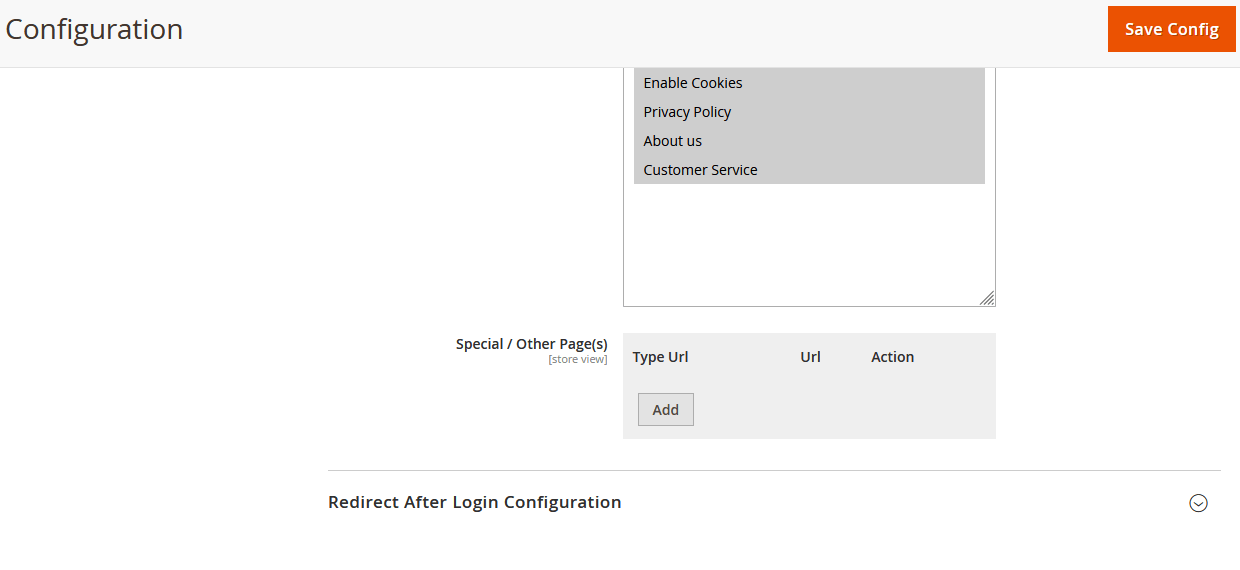 Admin Configuration Admin Configuration