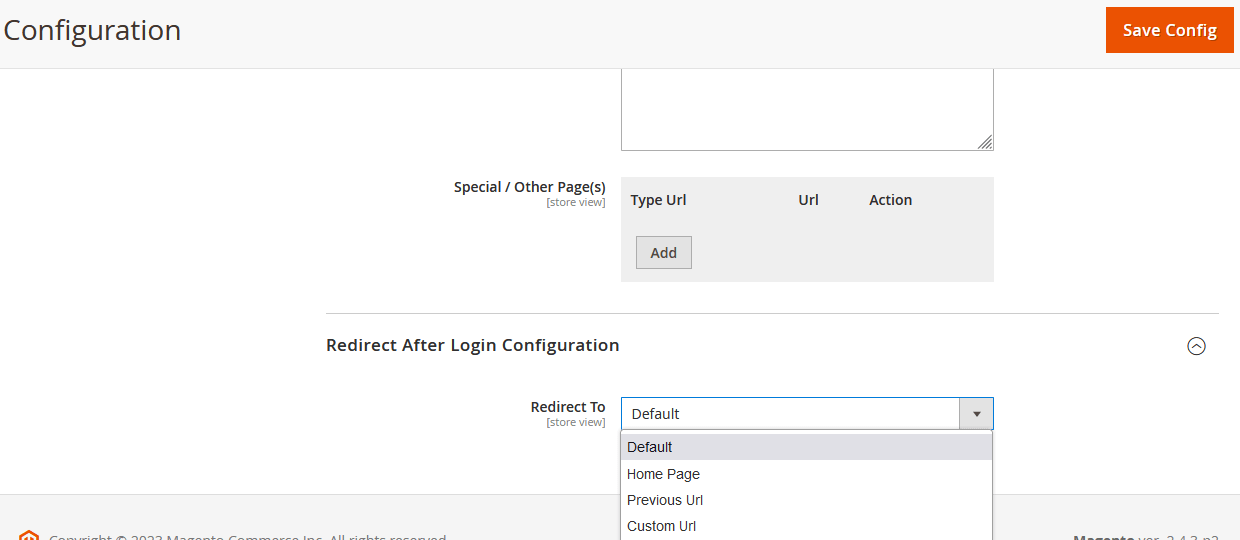 Admin Configuration Admin Configuration