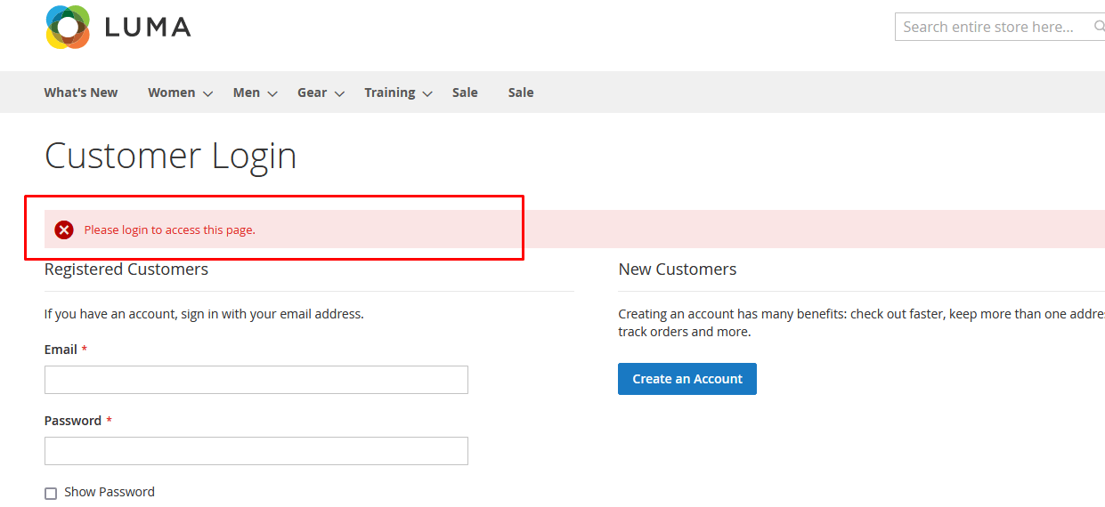 Login Page Message Login Page Message