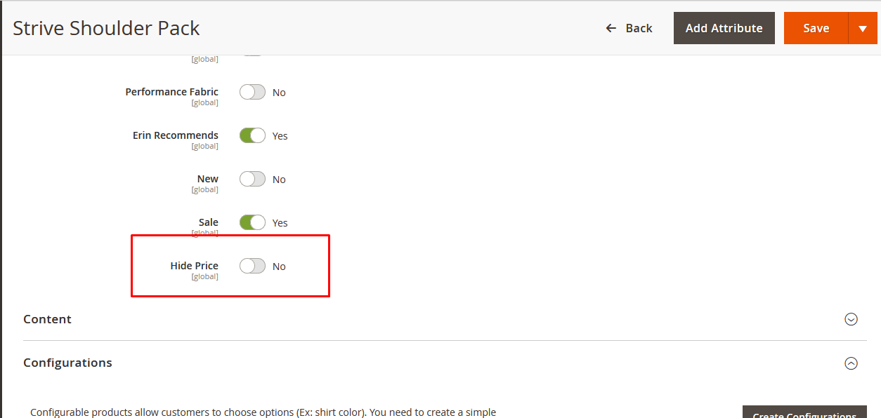 Enable Product Specific Hide Price Enable Product Specific Hide Price