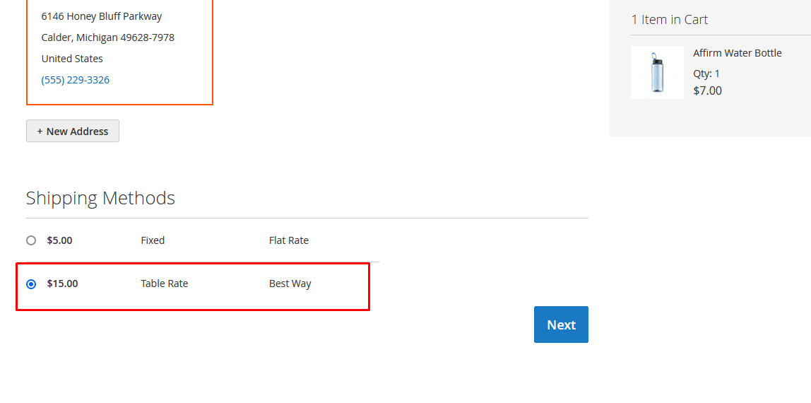 Checkout Shipping Method Checkout Shipping Method
