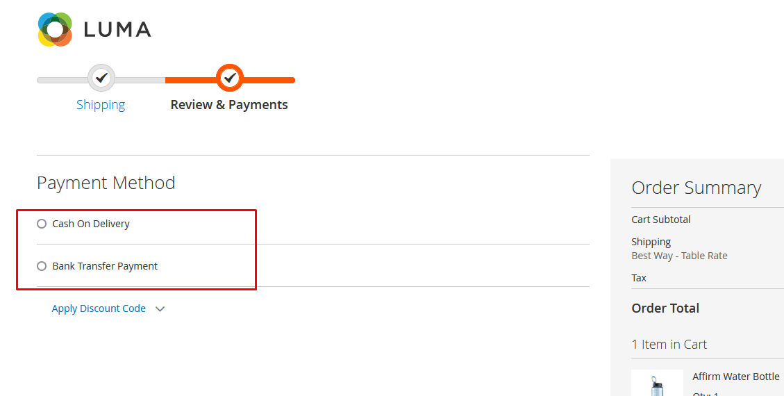 Checkout Payment Method Checkout Payment Method