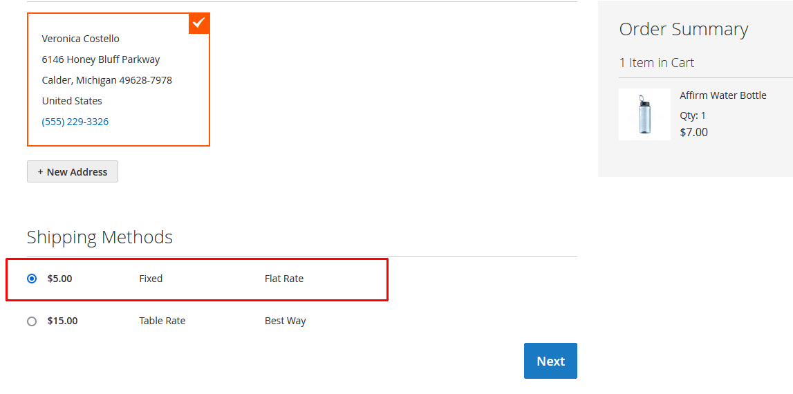 Checkout Shipping Method Checkout Shipping Method