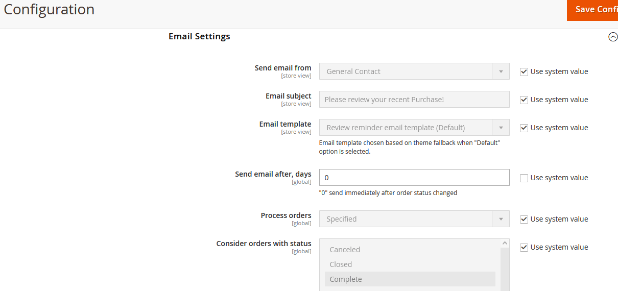 Module Email Configuration Module Email Configuration