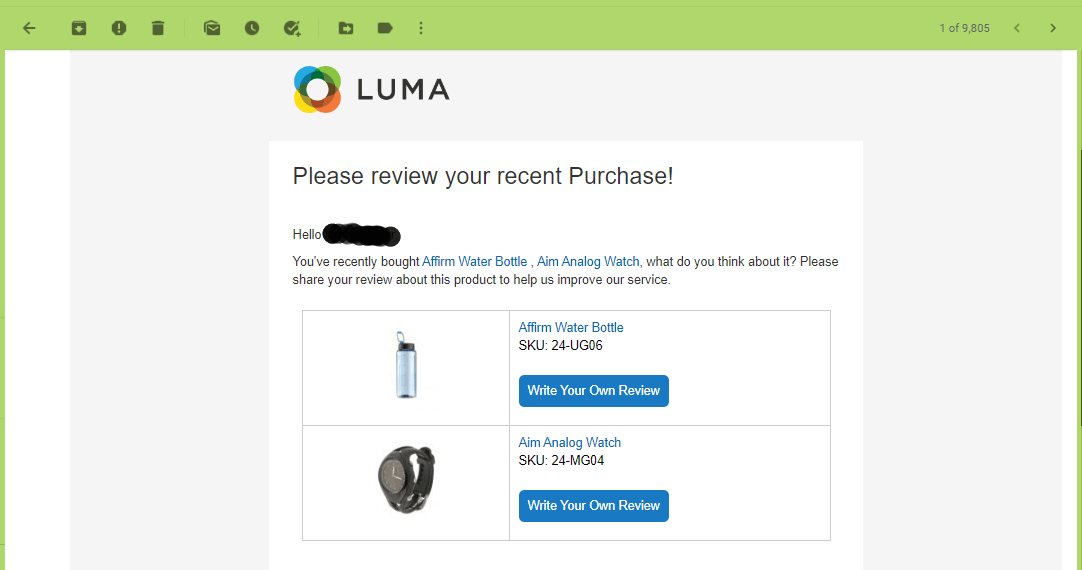 Review Reminder Email Review Reminder Email