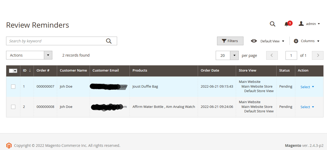 Review Reminder Lists Review Reminder Lists