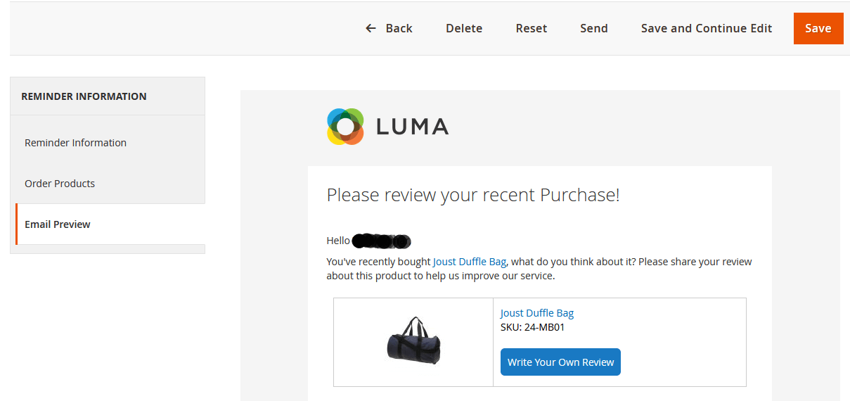 Email Preview Tab Email Preview Tab