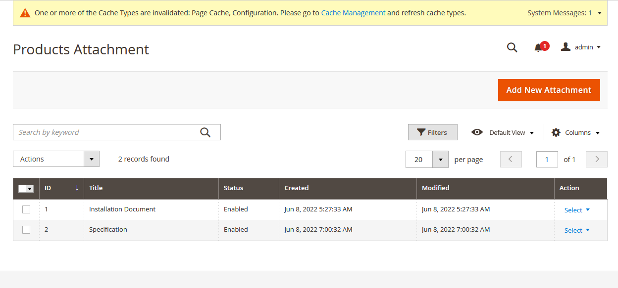 Attachment Manager Grid Attachment Manager Grid