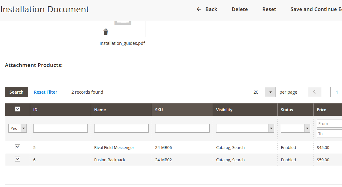 Attachment Edit Page Attachment Edit Page