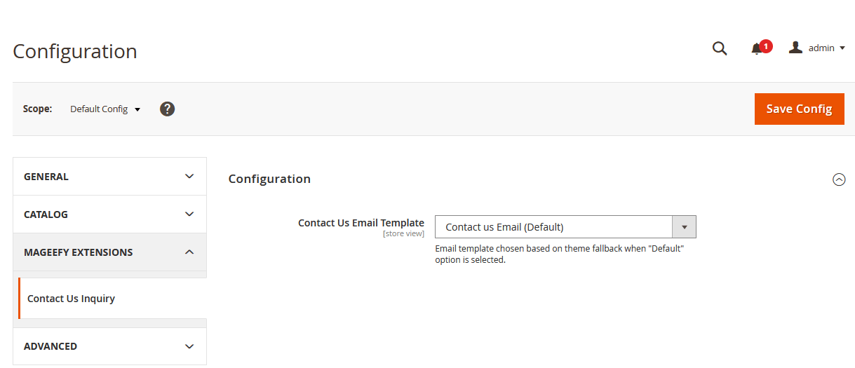 Email Template Setting