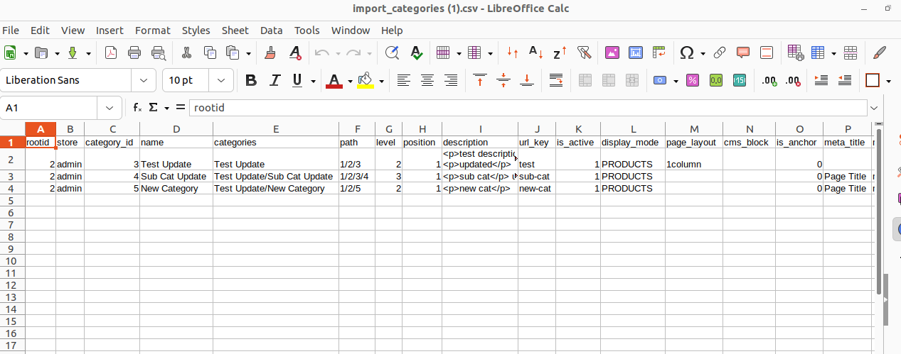 Import CSV Sample